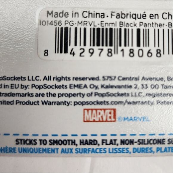 New Popsockets Marvel Black Panther Phone Grip Marvel Comics New in Pkg - Picture 6 of 6